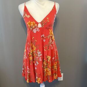 Lulu’s Orange Floral Mini Dress. Size XS. New With Tags.